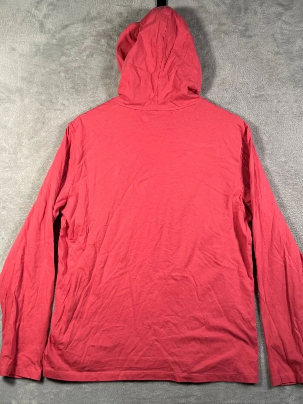 Polo Ralph Lauren T Shirt Hoodie Mens M Pink Blue Pony Pullover *FLAW